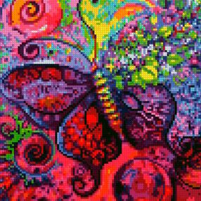 Алмазна мозаїка 30х30 CA-0047 Метелик абстракція "Strateg"
