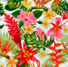 Алмазна мозаїка 30х30 CA-0052 Різнокольорові рослини "Strateg"