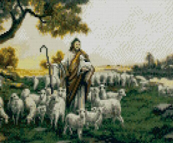 Алмазна мозаїка 30х40 HX161 Пастир Божий "Strateg"