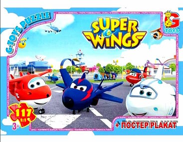пазли G-Toys 117 елементів midi супер крила uw230