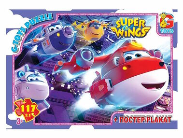 пазли G-Toys 117 елементів midi супер крила uw238