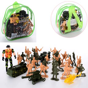 ИД Солдати в наборах CY4149B-B 26шт, військова техніка 4шт, рюкзак