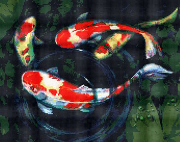 Алмазна мозаїка 40х50 АМО7518 Грайливі рибки "Ідейка"