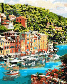 Розпис по номерах 40х50 КНО2273 Живописна бухта "Ідейка"