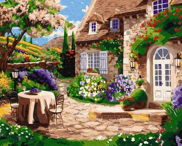 Розпис по номерах 40х50 КНО2505 Затишний дворик "Ідейка"