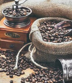 Алмазна мозаїка 30х40 HEG87060 Тепло кави "Strateg"