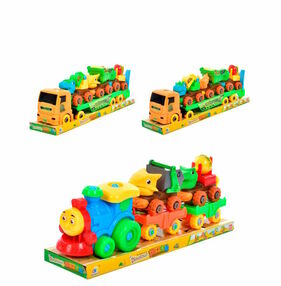 Конструктор на шурупах потяг/трейлер машина 8883-85