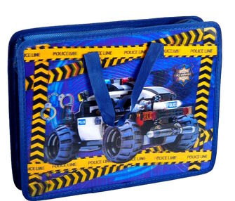 портфель 3d з тканевими ручками пластиковий поліція 33 х 26,5 х 8,5 см