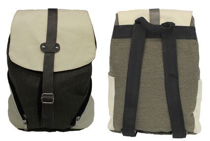 Рюкзак Leader 977462 молодіжний Канвас світло коричневий 37х30х18см