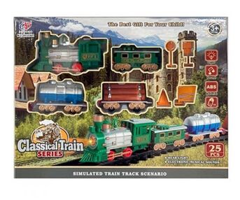 Залізниця локомотив 2 вагони JHX6681