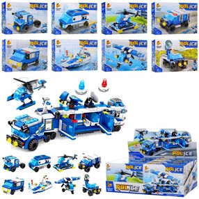 Конструктор поліція транспорт 96 елементів в асортименті  681001