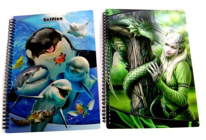 Уценка Блокнот 3D малюнок, на пружині, в клітинку А4 в асортименті