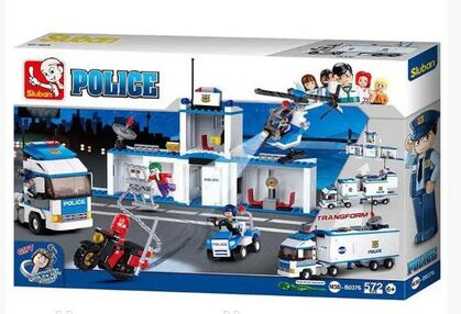 конструктор sluban поліція ділянка транспорт фігурки 572 деталі m38-b0376