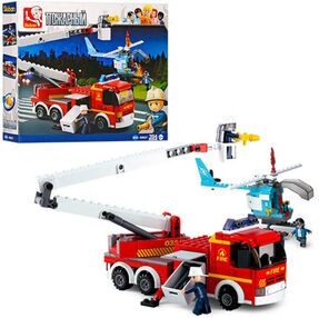 конструктор sluban fire машина гелікоптер фігурки 394 деталі m38-b0627