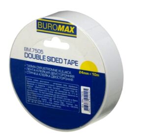 Стрічка клейка 24 х 10 двостороння Buromax BM.7505 Стрічка клейка 24 х 10 двостороння Buromax BM.7505