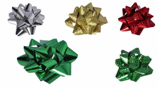 бант для декору діаметром 10,16 см асорті