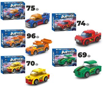 Конструктор машинки від 69 елементів в асортименті KB 6000