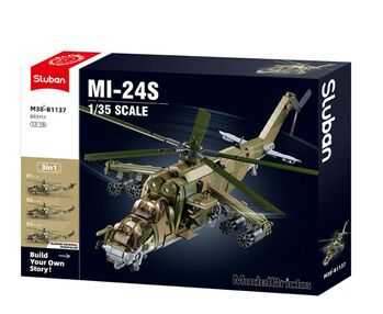 конструктор М38-В1137 Sluban Військовий вертоліт, 1:35, 3 в 1 893 деталей 2 упаковки №9