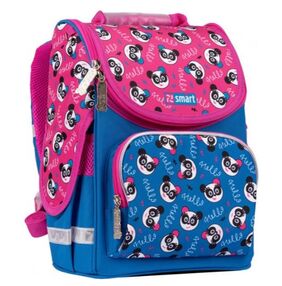 Рюкзак каркасний Smart 557596 Hello, panda синій/рожевий