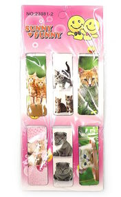 закладки магнітні 6шт на планшеті кошенята 23981-24 J.Otten