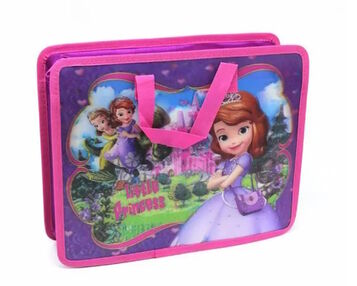 портфель 3d з тканевими ручками пластиковий маленька принцеса 33 х 26,5 х 8,5 см