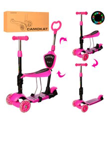 Самокат рожевий JR3-026-P 5 в 1 Самокат рожевий JR3-026-P 5 в 1