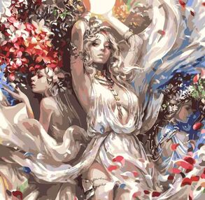 Розпис по номерах 40х40 SK030 Богині природи "Strateg"