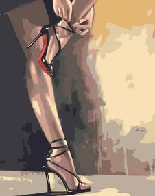 Розпис по номерах 40х50 DY259 На підборах "Strateg"