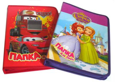 папка а4 для праці картонна ламінація на бликавці Polly в асортименті