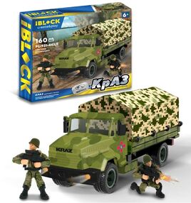 Конструктор IBLOCK Армія КрАЗ з тентом 160 деталей 921-443  PL
