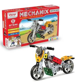 металевий конструктор мотоцикли 155 елементів 14 моделей Mechanix 01008