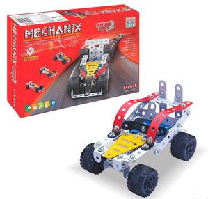 металевий конструктор автомобілі 155 елементів 15 моделей Mechanix 01014