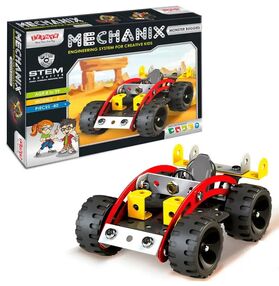 металевий конструктор монстер баггі 80 елементів 5 моделей Mechanix 01017