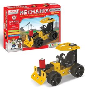 металевий конструктор бульдозер 2 моделі + інструменти Mechanix 01059