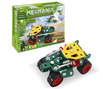 металевий конструктор військовий 95 елементів 9 моделей Mechanix 02011