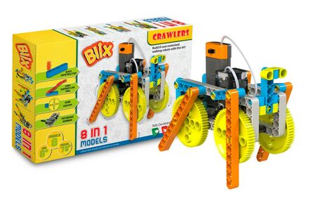 конструктор поліпропіленовий розвиваючий з моторчиком ходячий робот 70 елементів 8 моделей Blix 0602