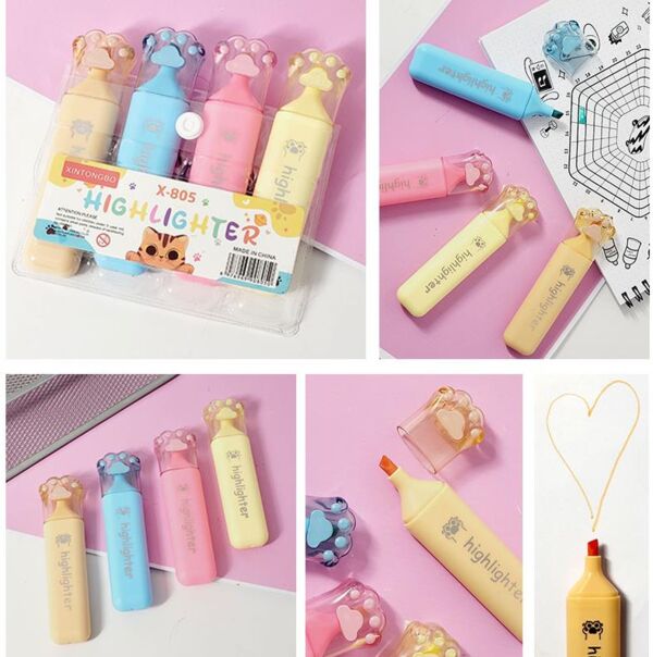 Набір маркерів текстових 4 кольори Лапки пастель 84-19 Ціна (цена) 33.30грн. | придбати  купити (купить) Набір маркерів текстових 4 кольори Лапки пастель 84-19 доставка по Украине, купить книгу, детские игрушки, компакт диски 0