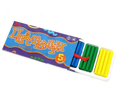 пластилін 5 кольорів восковий 100 гр зі стеком Little Artist пластилін 5 кольорів восковий 100 гр зі стеком Little Artist