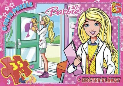 Пазли 35 ел midi G-Toys BA022 "Barbie"