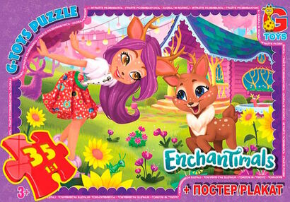 Пазли 35 ел midi G-Toys EA211 "Enchantimals"
