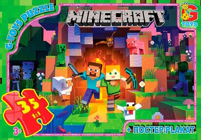 пазли 35 елементів G-Toys Майнкрафт артикул MС787