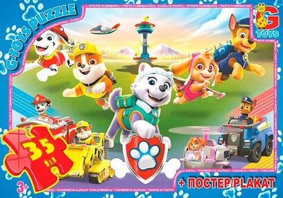 Пазли G-Toys 35 елементів midi щенячий патруль rw0879