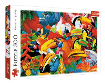 пазли 500 елементів кольорові пташки Trefl 37328