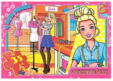 Пазли 35 ел midi G-Toys BA023 "Barbie"