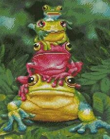 Алмазна мозаїка 30х40 KB031 Четвірка жабенят "Strateg"