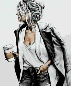 Розпис по номерах 40х50 GS1137 Стильна дівчина "Strateg"