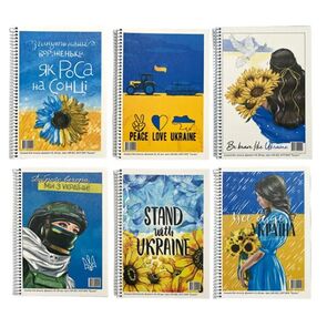 блокнот на пружині формат а5 80 аркушів 14в-002 в асортименті