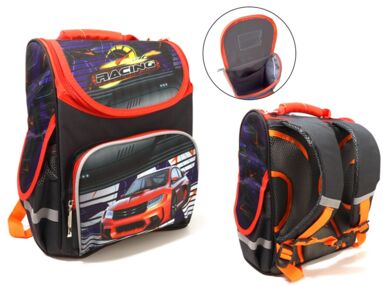 Рюкзак Leader 988923 Червона машина короб ортопед 34х26х15см Рюкзак Leader 988923 Червона машина короб ортопед 34х26х15см