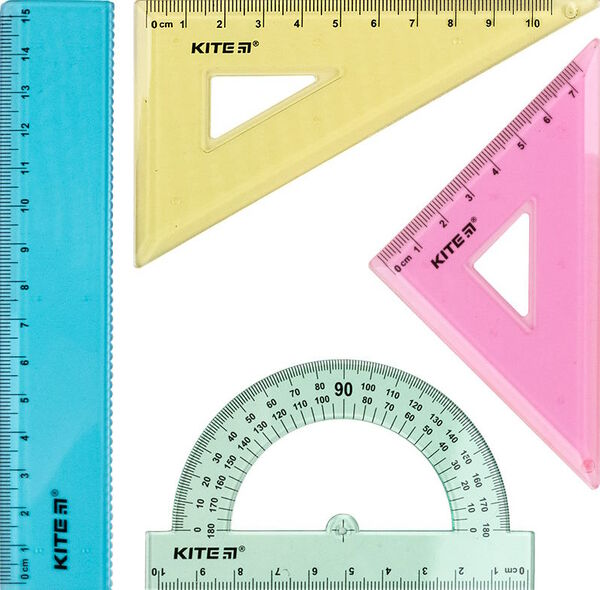 Набір вимірювальний 15см (лін+2 косинці+транспортир) K17-281 Kite Ціна (цена) 25.70грн. | придбати  купити (купить) Набір вимірювальний 15см (лін+2 косинці+транспортир) K17-281 Kite доставка по Украине, купить книгу, детские игрушки, компакт диски 0