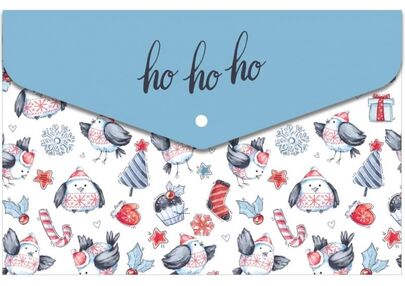 папка пластикова на кнопці формат а-5 Birds непрозора глянець кольори в асортименті